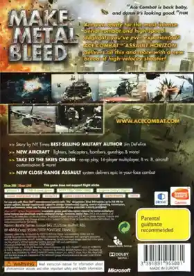 Ace Combat Assault Horizon (USA) box cover back